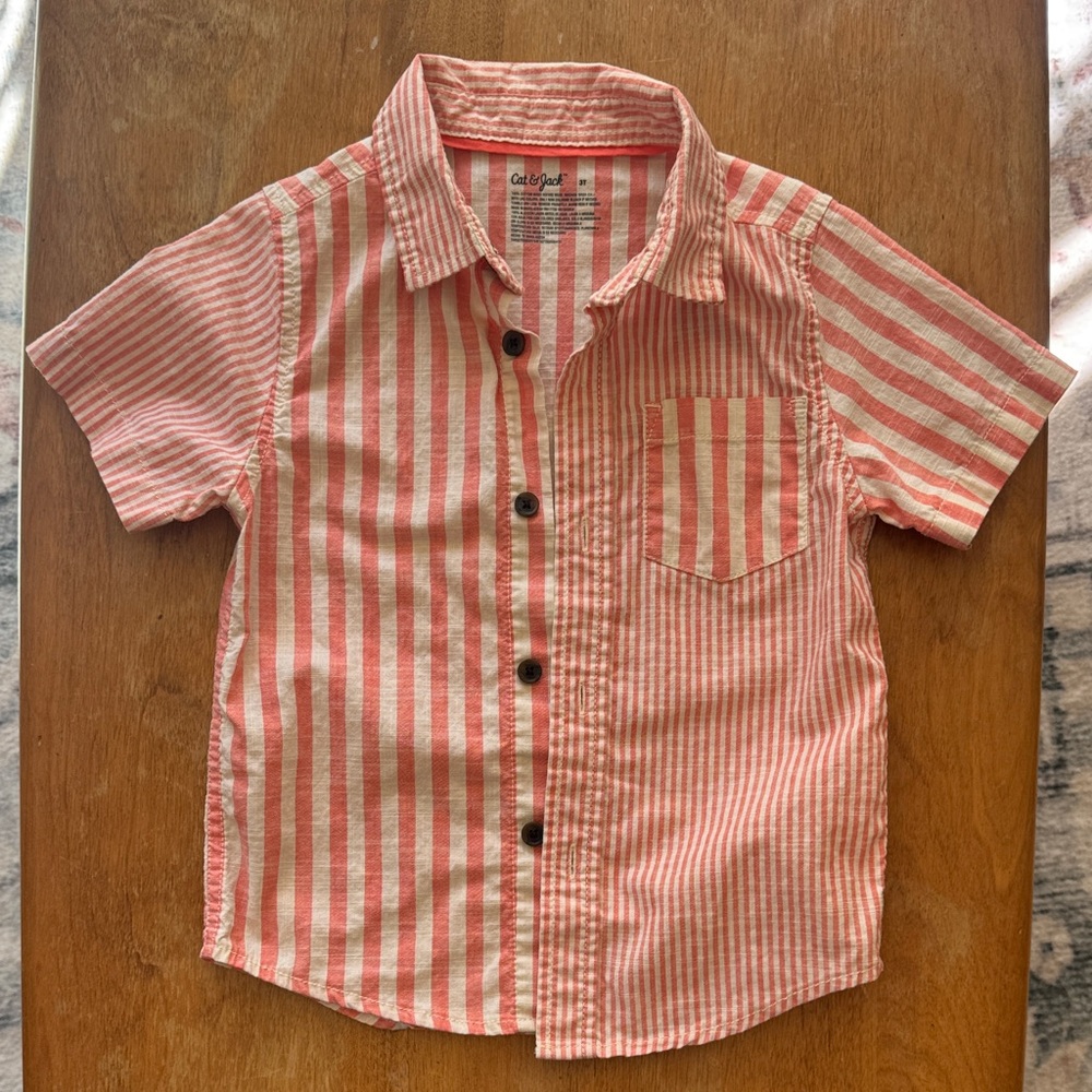 Cat & Jack Kids Striped Button Down Shirt
